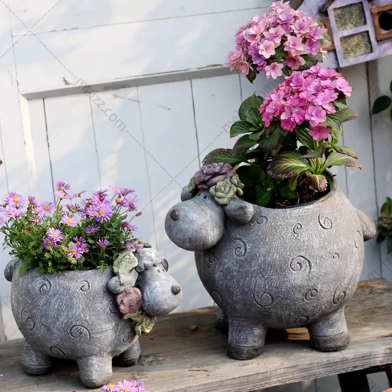 sheep flower pot