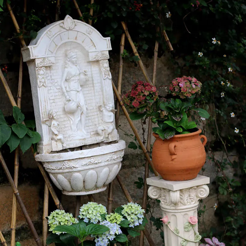 outdoor wall hanging fountain