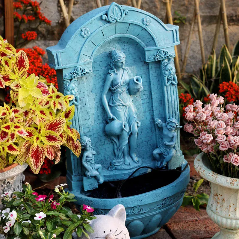 outdoor wall hanging fountain