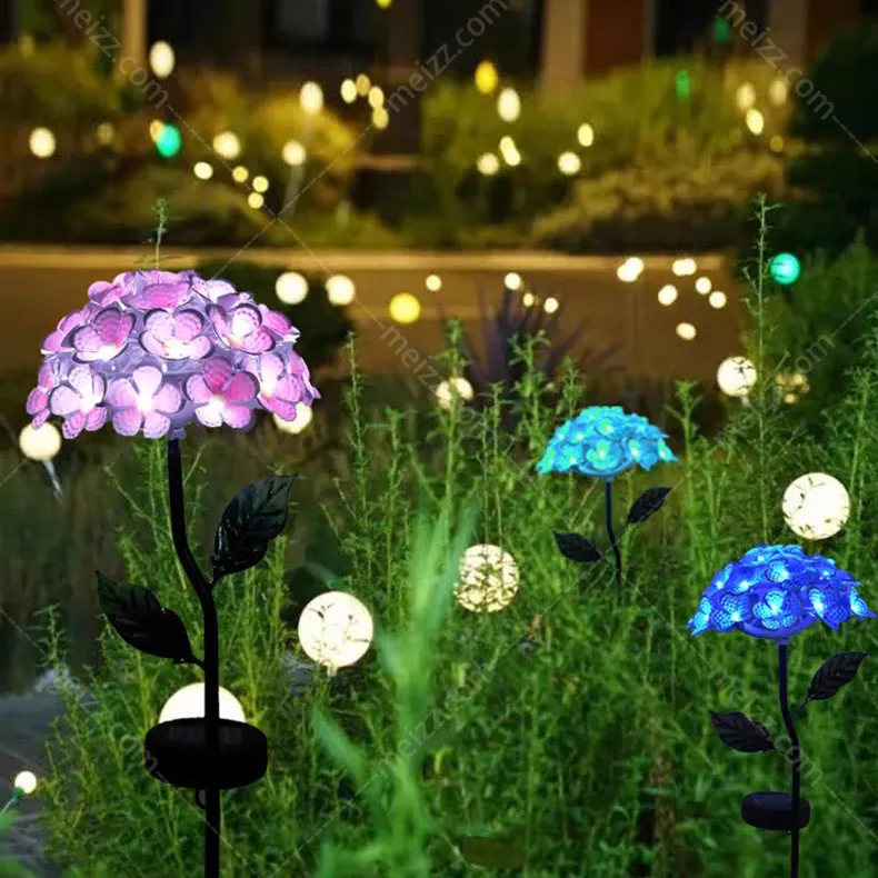 solar powered flower lights
