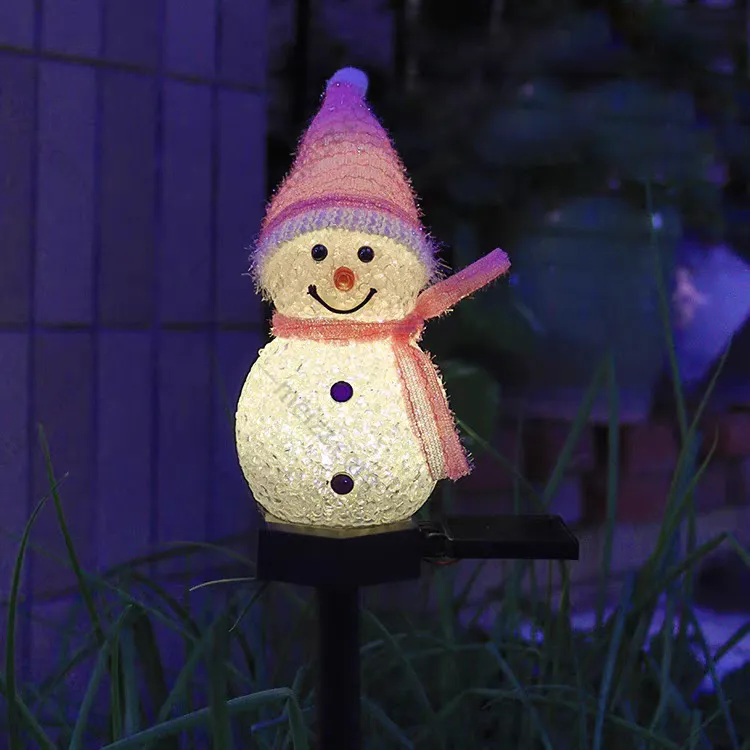 snowman solar lamp