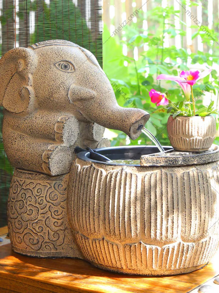water feature elephant