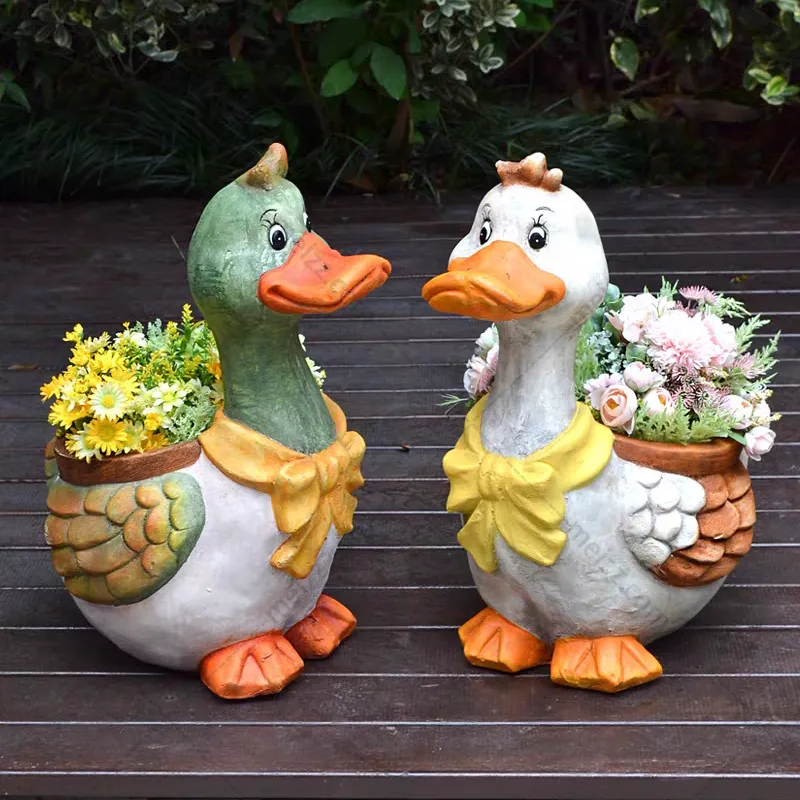 duck shaped flower pot