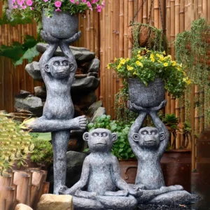 monkey plant pot