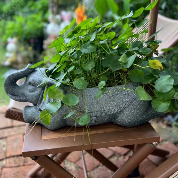 elephant garden plant pot