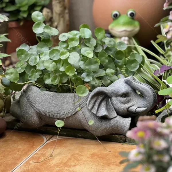 elephant garden plant pot