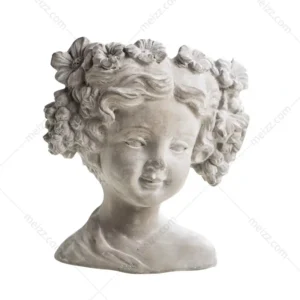 head shaped flower pot