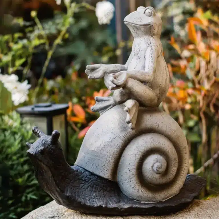 frog doing yoga statue