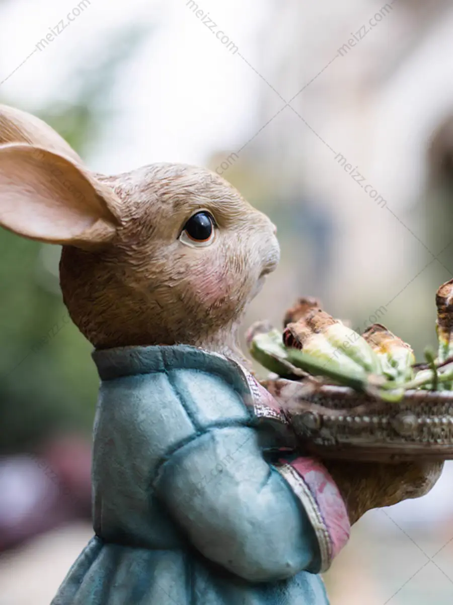 resin rabbit garden ornaments