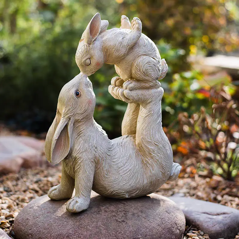 outdoor rabbit figurines