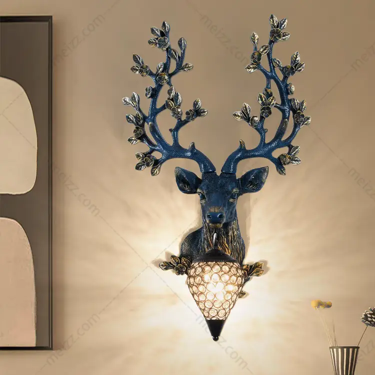 deer head wall lamp