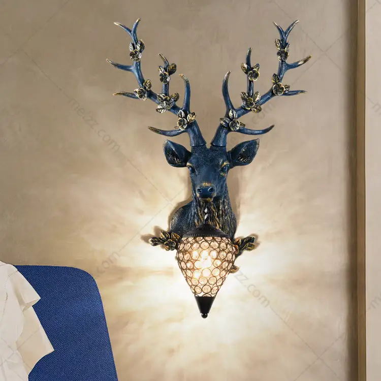deer head wall lamp