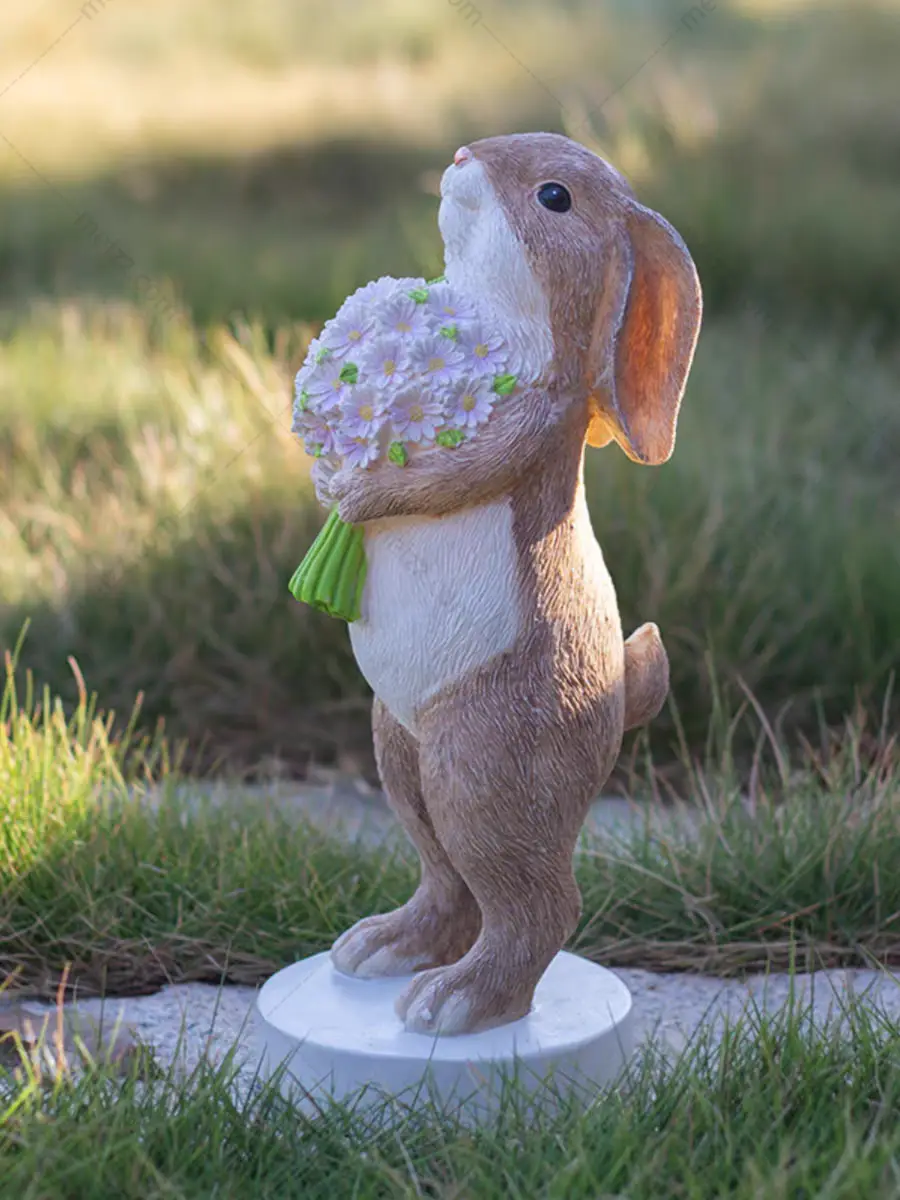 yard bunny statues