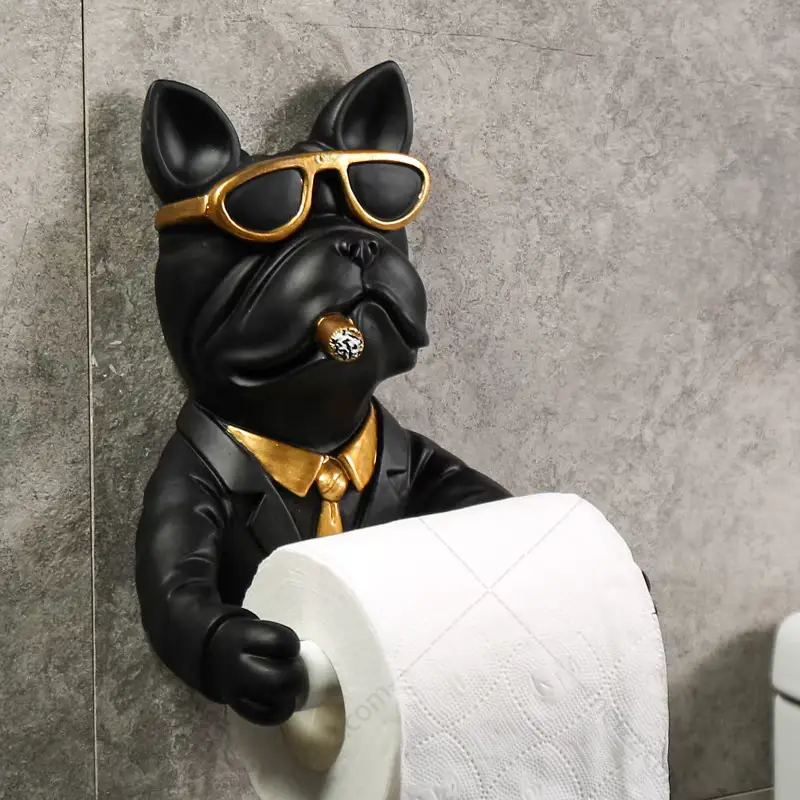 French Bulldog Toilet Roll Holder