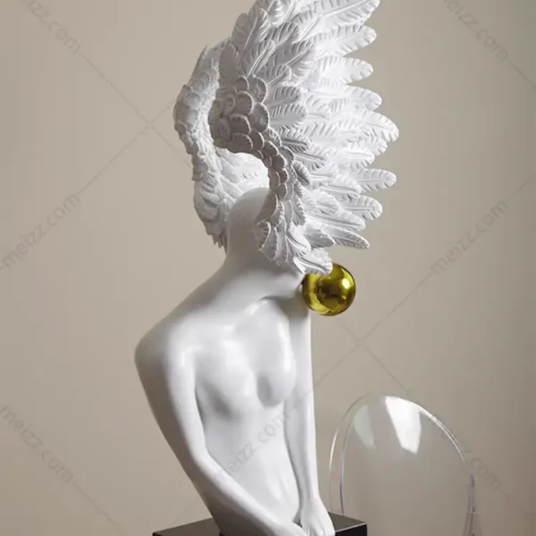 white angel sculpture