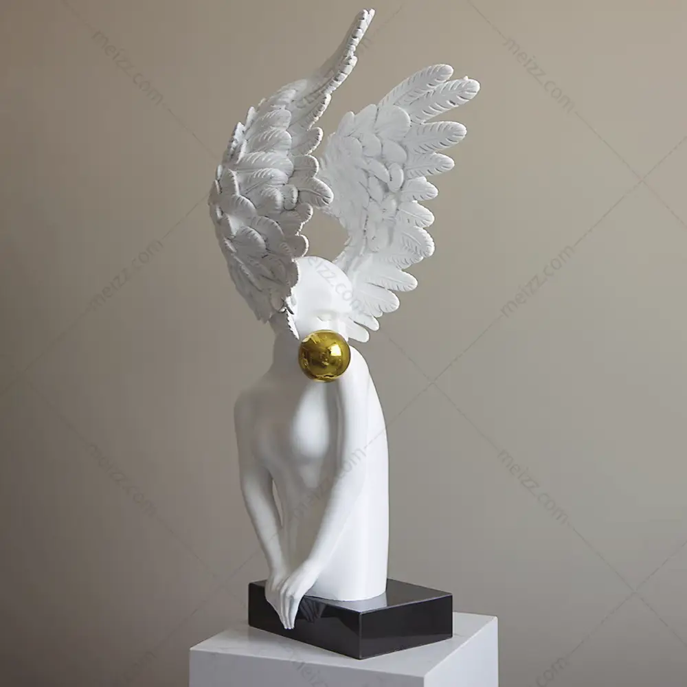 white angel sculpture