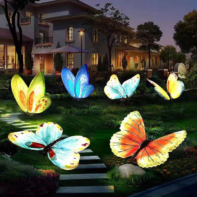 butterfly outdoor solar lights