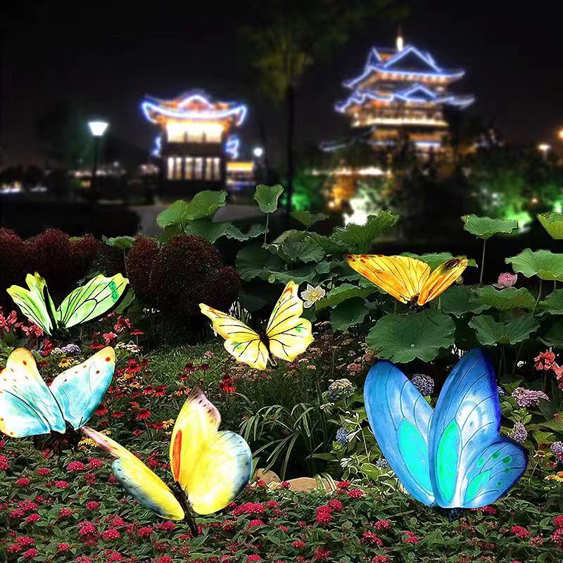 butterfly outdoor solar lights