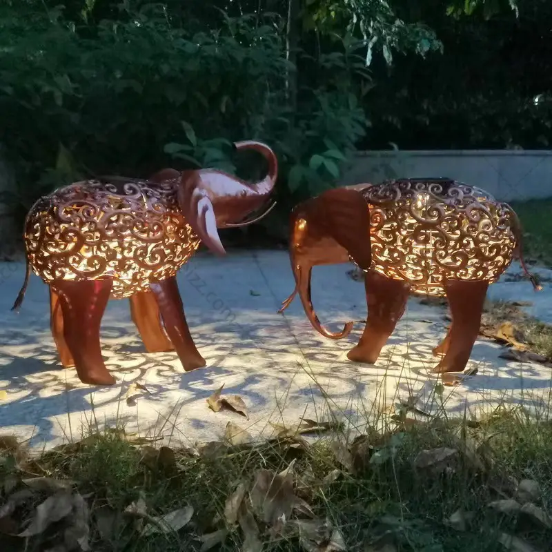 elephant solar garden light