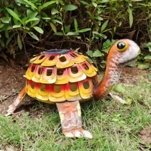 solar powered garden turtle