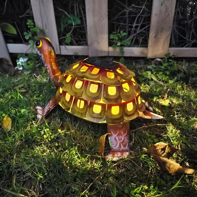 solar powered garden turtle