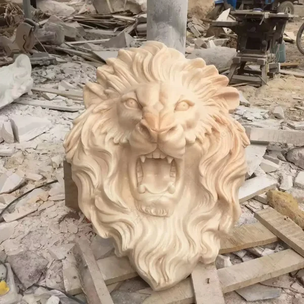 lion face wall fountain