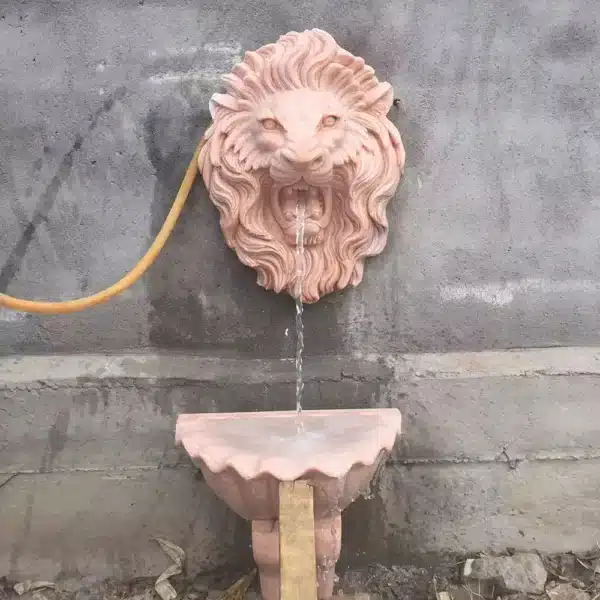 lion face wall fountain