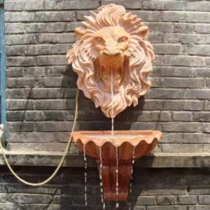 lion face wall fountain