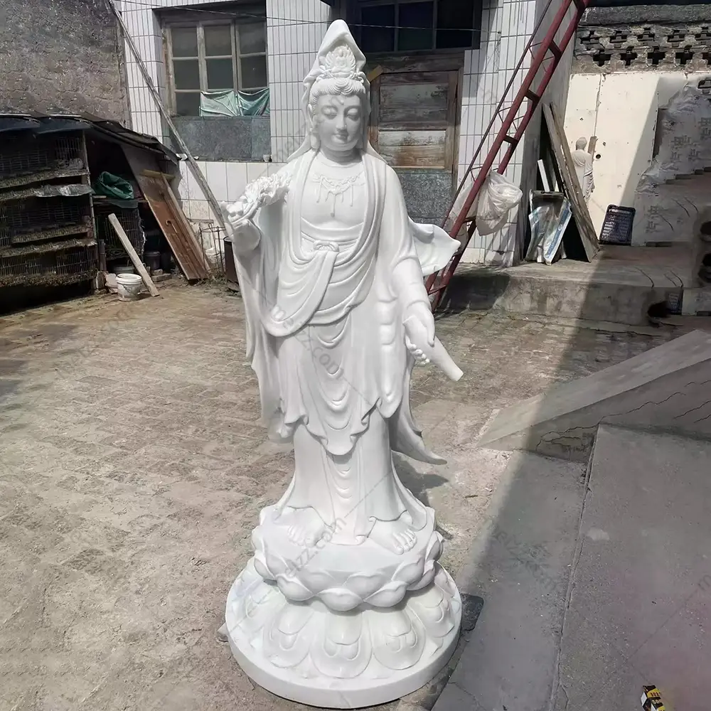 Buddha Statue in White Marble