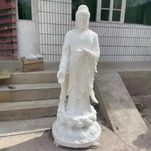 Buddha Statue in White Marble