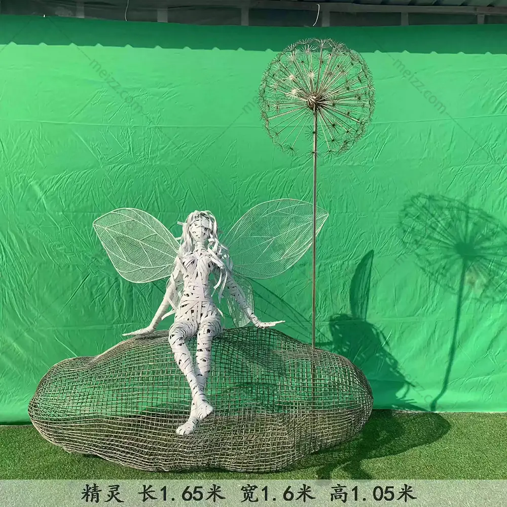 dandelion fairy garden sculpture