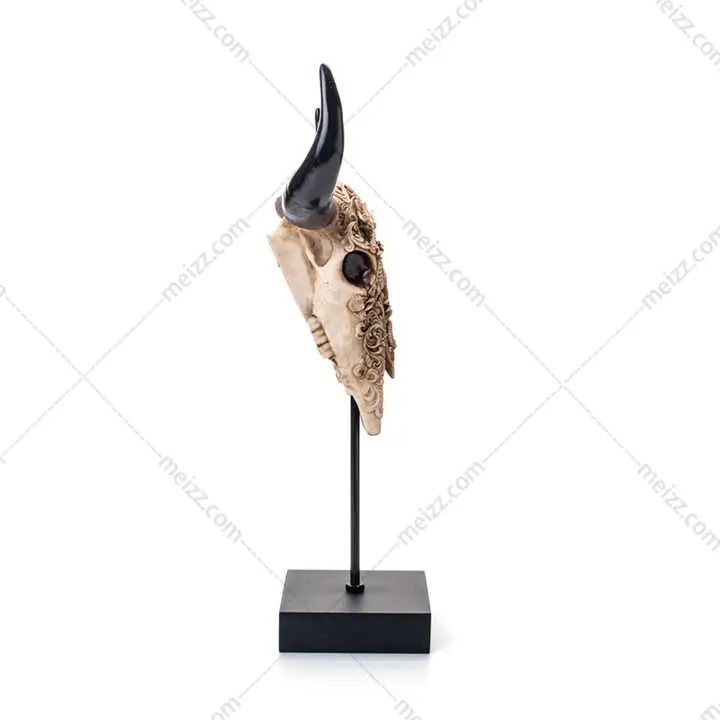 Hand Carved Cow Skull