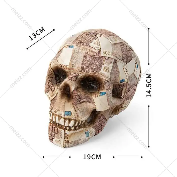 human skull piggy bank 