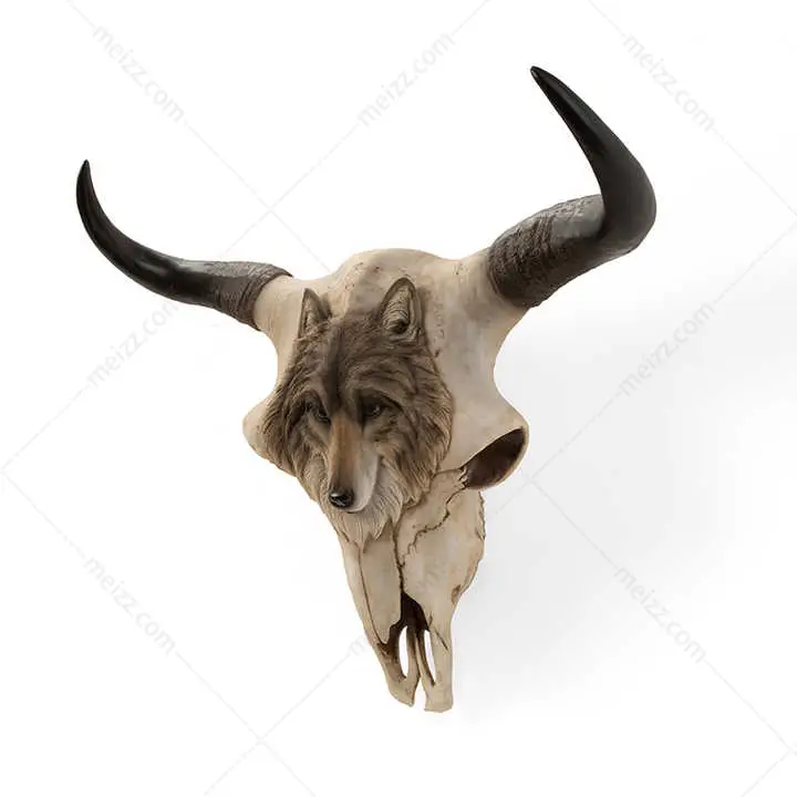 longhorn cow skull wall decor