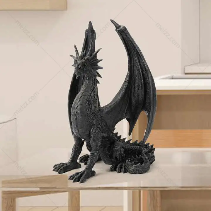 Black Dragon Sculpture