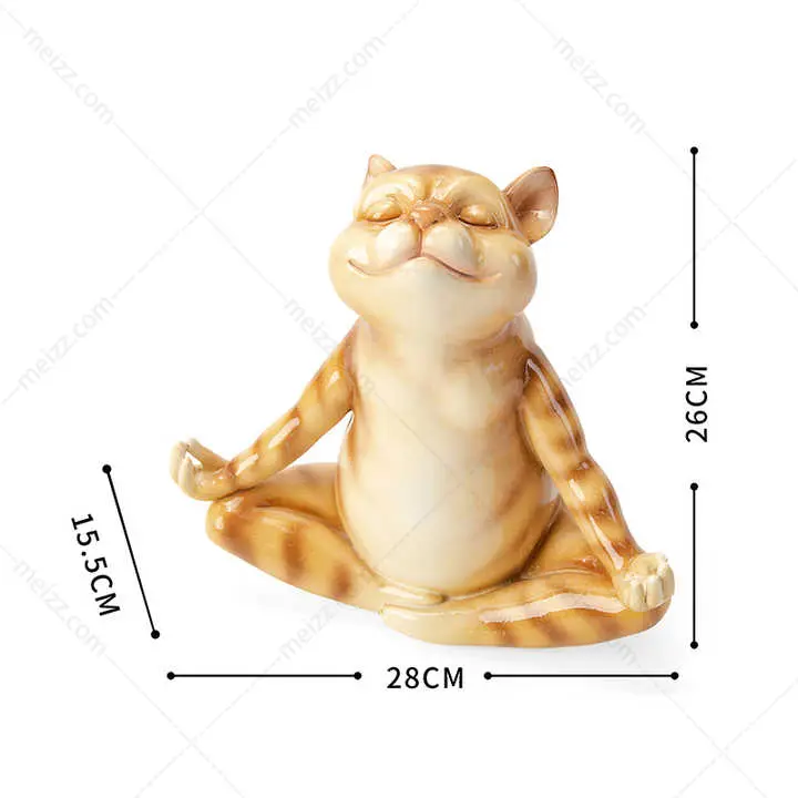 yoga cat figurine