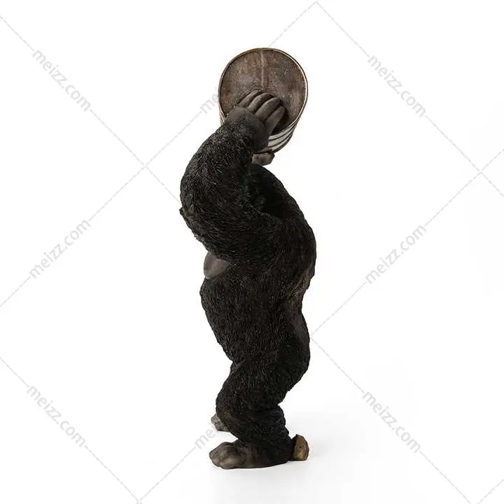 black gorilla statue