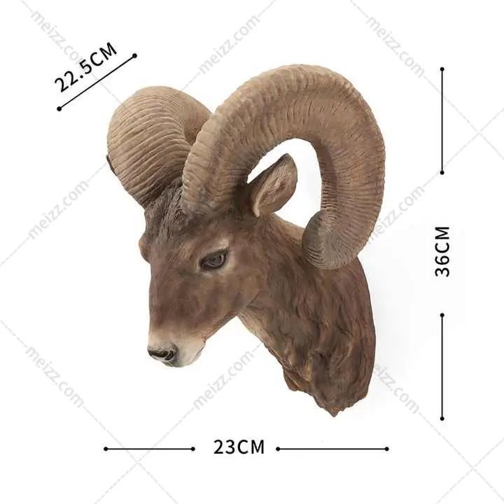 Sheep head wall mount