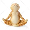 Resin Meditating Yoga Cat Figurine Statue
