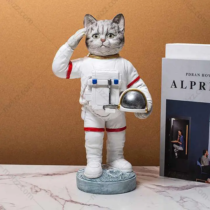 space cat statue