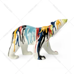painted polar bear statue