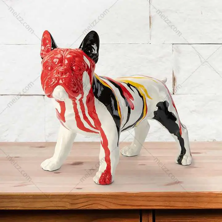 resin pop art bulldog statue