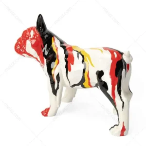 resin pop art bulldog statue