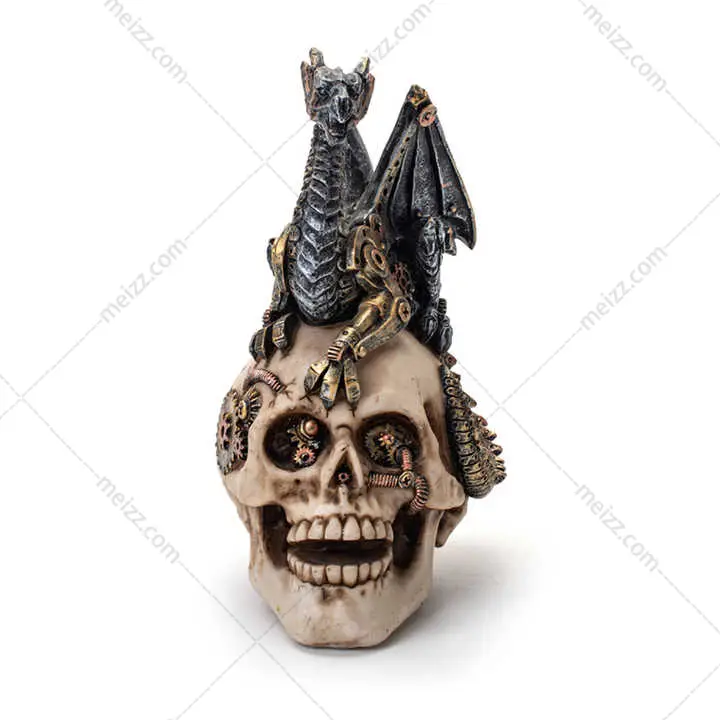 dragon on skull statue