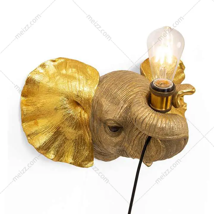 resin elephant trunk wall sconce