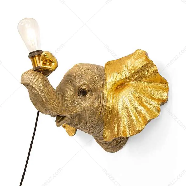 resin elephant trunk wall sconce
