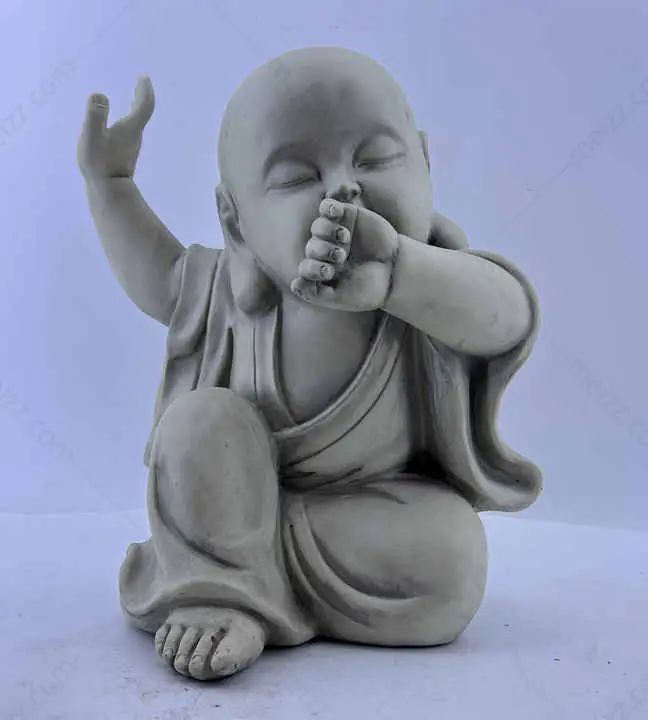 cute little monk statue