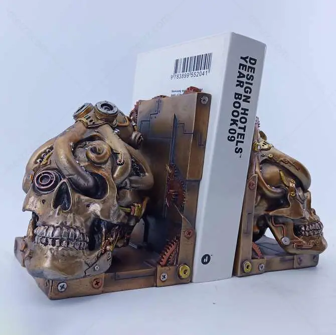 skull book ends