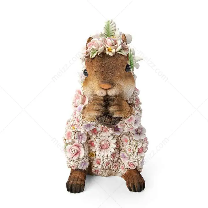 resin squirrel garden ornament