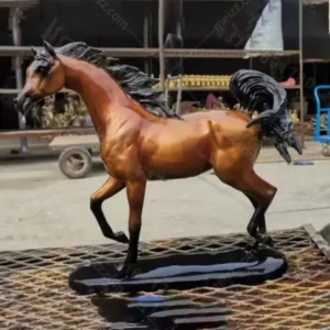 bronze arabian horse sculpture